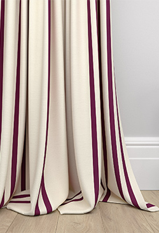 Winnies Stripe, Mulberry - Made to Measure Curtains